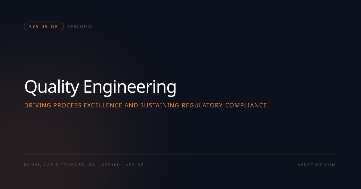 Quality Engineering | AERCONIC Aerospace Engineering | AERCONIC